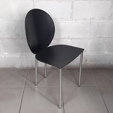 Sedia Metallo E Cuoio Nero