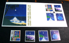 Francobollo Nuova Zelanda Scott# 960-963 Natale-Copertina e francobolli MNH 1989 L560