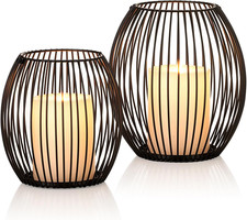 Portacandele Set Di 2, Lanterne Da Interno Da Arredo Candelabri Candelabro Moder