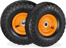 4.1/3.5-4 2X Ruote per Carrello, Gomme Di Scorta Carriola, ASSE 16 Mm, Fino 136 