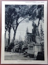 Stampa del 1928 Villa Medici Roma Punti Luminosi Giardino Studio Alberi