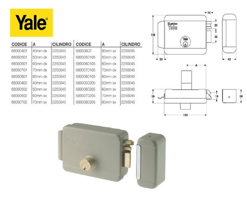 Serratura yale elettrica - yale, 680