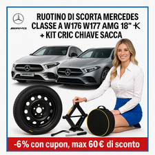 ? Ruotino di Scorta Mercedes Classe A W176 W177 AMG 18” + Kit Cric Chiave Sacca