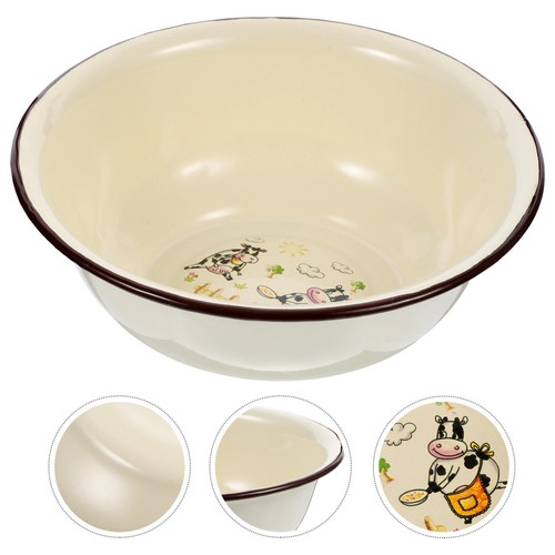 Enamel mixing bowl - bowl, retro