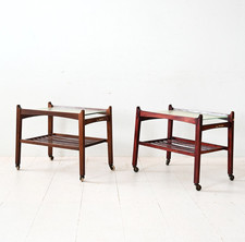 MidCentury Coppia comodini anni '40/'50, design scandinavo vintage, 40s