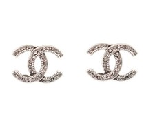NUOVI ORECCHINI CHANEL LOGO CC & STRASS EFFETTO INVECCHIATO NUOVI ORECCHINI...