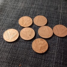 Lotto 7 Monete 10 Lire Anno