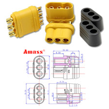 ✅ MR60 3Pin Multirotore Connettore Femmina Gold Spina Brushless Motore...