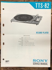 Sony TTS-82 Manuale di
