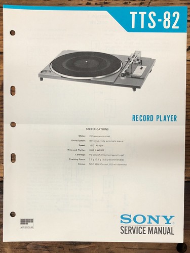 Sony tts manuale di - tts-82,
