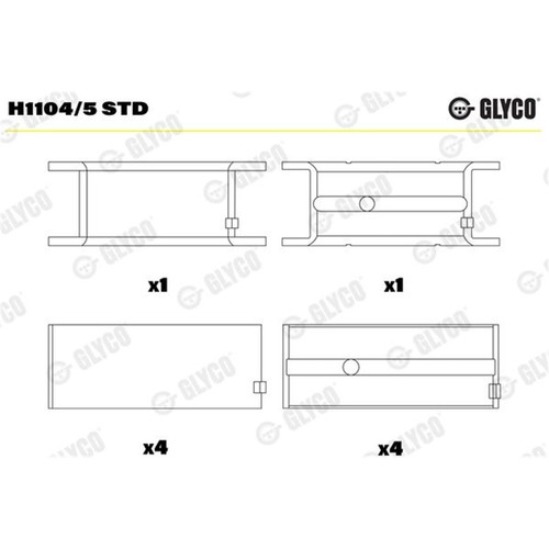 Cuscinetto albero motore glyco - motore,