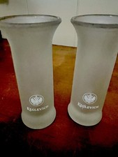 VINTAGE~Set Bicchieri Keglevich Vodka Frosted Shot Shooter con Manici 