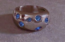 Topaze Dôme argent Bague Yves