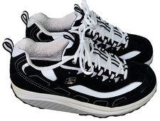 !WOW! Scarpe sneakers nere LN donna taglia 9 SKECHERS fitness shape ups 11809