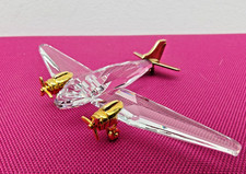 Aereo "Viaggi" in cristallo Swarovski con bordo oro - DC3 Dakota - 220506 - ottime condizioni