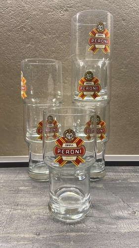 Bicchieri vetro birra peroni - vetro,