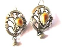Antico Orecchini Argento Con