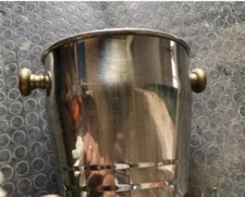 Secchiello Ghiaccio Acciaio Inox Porta Ghiaccio Vino Spumante 