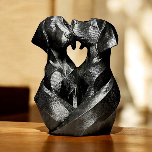 Statua cani innamorati - cani,