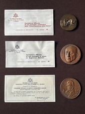 San Marino-Medaglie in bronzo di Manzoni, Marconi ed Emancipazione della Donna