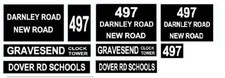 MODEL BUS WATERSLIDE TRANSFERS