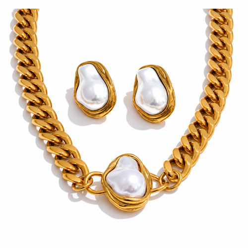 Set collana orecchini - collana, con