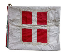 *HH* Antica Stupenda Bandiera In Stoffa Regno D'Italia Sabauda Savoia Re Italia 