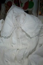 rara camicia da notte baby doll vintage con ricami e pizzo tessuto pesante leggi