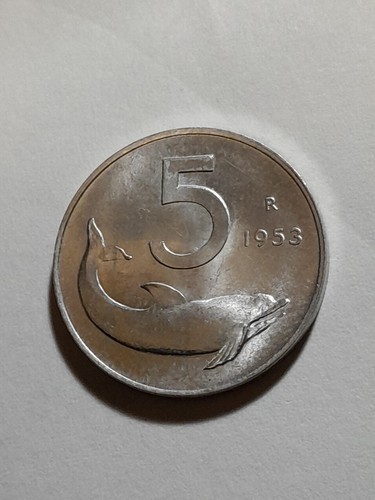 Italia lire 1953 - 5, "delfino"