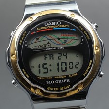 Orologio Uomo Nuovo Batt / Vintage anni 90 CASIO Bio Graph BH-200 Digital...