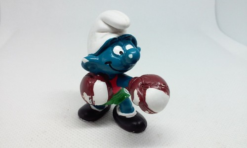Puffi boxer vintage figurina - puffi,