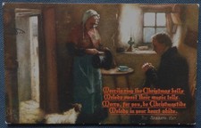 Tuck 9343. Christmas: The Sabbath Hat. H.J. Dobson. Scottish Life... 1909