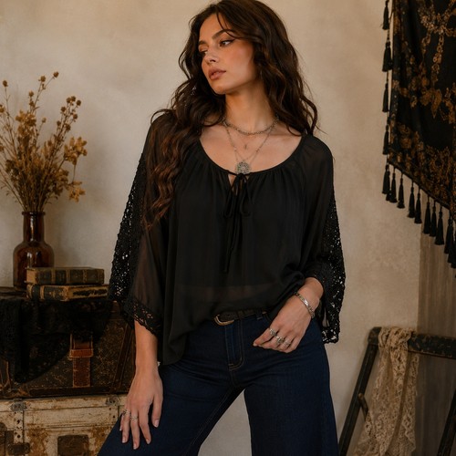 Camicetta contadina boho
