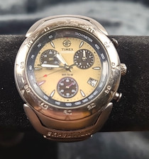 Orologio Cronografo Timex Indiglo Expedition WR 50m Mantiene il Tempo Batteria Nuova