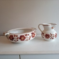 N. 1 BROCCA CARAFFA + CIOTOLA GINORI MONDOVÌ CERAMICA VINTAGE ANNI 60 TOT 2 PZ. 