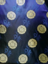 Tessuto jacquard blu scuro con