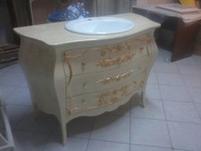 MOBILE BAGNO IN LEGNO AVORIO E