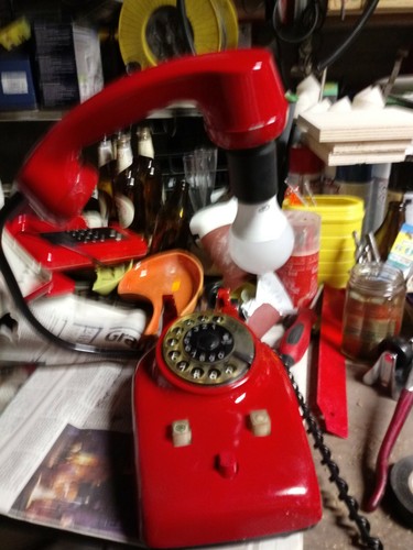 Lampada vecchio telefono - vecchio,