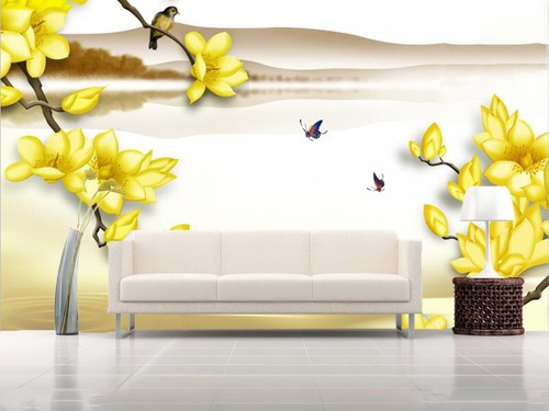Carta parati fiori di - parati, 3d