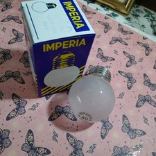 IMPERIA Lampadina Incandescenza 40 W 260 V Sfera Smerigliata Nuova Vintage RARA 