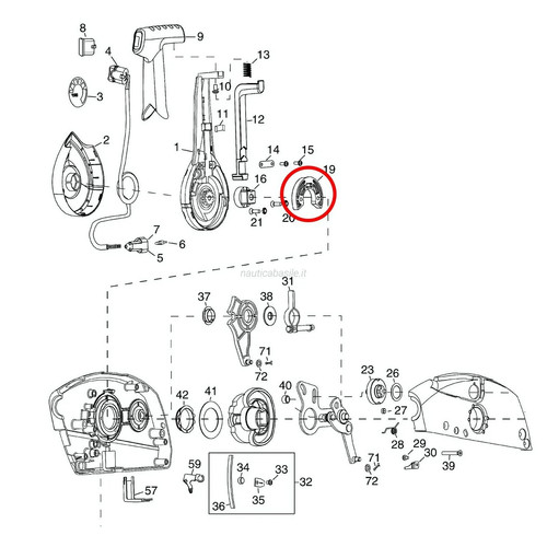 Blocco cambio marce - marce, evinrude