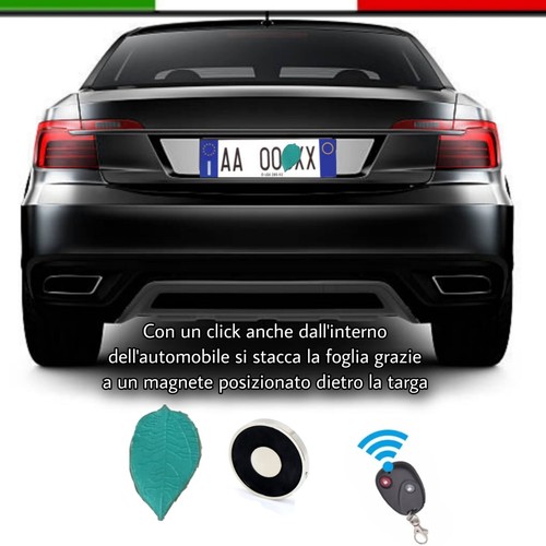 Targa foglia magnete - targa,