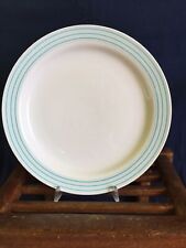 Richard-Ginori 1987 Piatto Fondo Porcellana Filo Verde Azzurro Tiffany