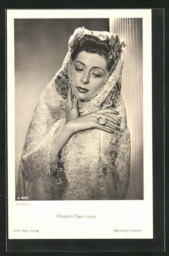 Cartolina attrice rosita - attrice,