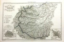 1868 CARTA GEOGRAFICA VALLARDI