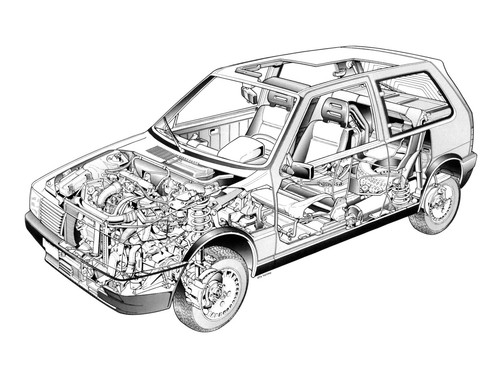 Fiat uno turbo poster - fiat,