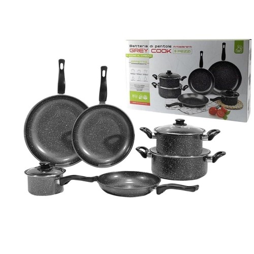 Batteria pentole padelle 9 - batteria,