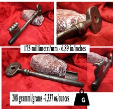 Grande chiave antica, vittoriana XVII SEC-499-Chiave Antica Vittoriana