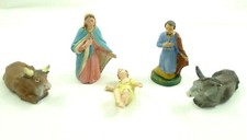 SET  VINTAGE STATUINE VECCHIE presepe NATIVITà  GESù 1950 '50