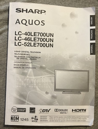 Sharp aquos manuale - sharp,